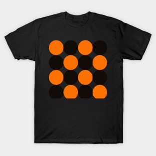 orange and black minimalist design T-Shirt